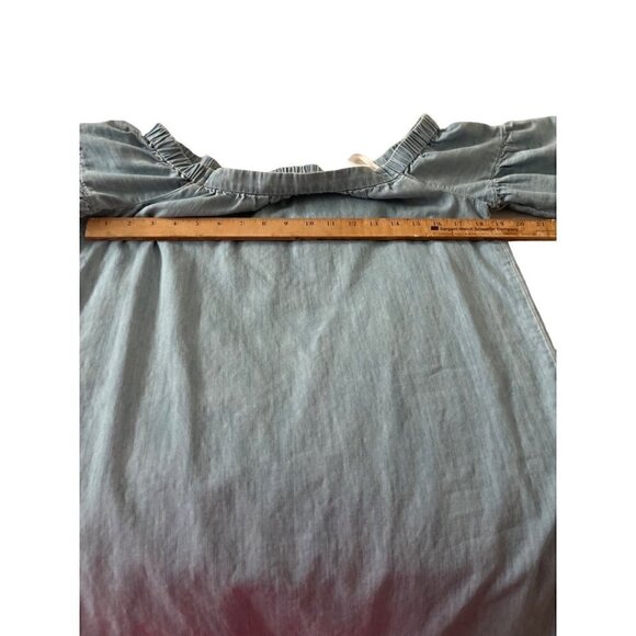 Madewell Denim Azalea Off the Shoulder Midi Dress Size Small - Picture 9 of 13